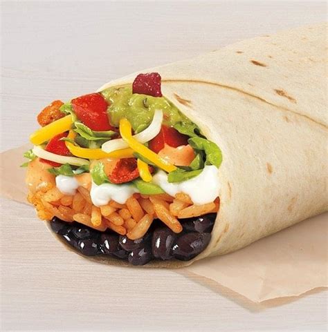 Photo via Taco Bell. . Fiesta veggie burrito nutrition